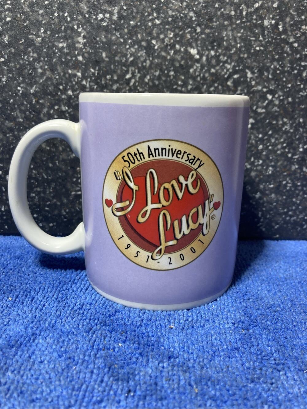 I LOVE LUCY COLLECTOR'S MUG VITAMEATAVEGAMIN 50TH ANNIVERSARY 1951-2001 GUC
